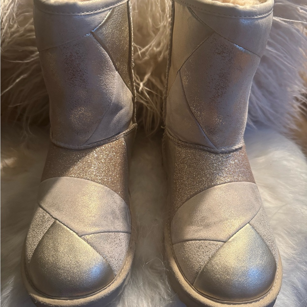 Unique Golden Patchwork UGG Boots - image 1